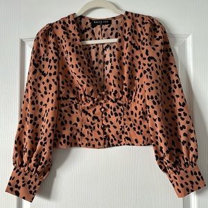 Animal print crop top